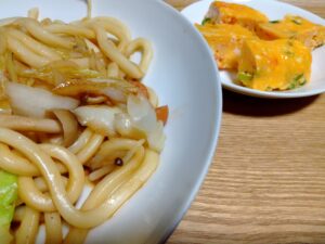 仕込みが大事 カップラーメンより早く作れる焼うどん レンチン卵焼き 大館めんちゃんねる